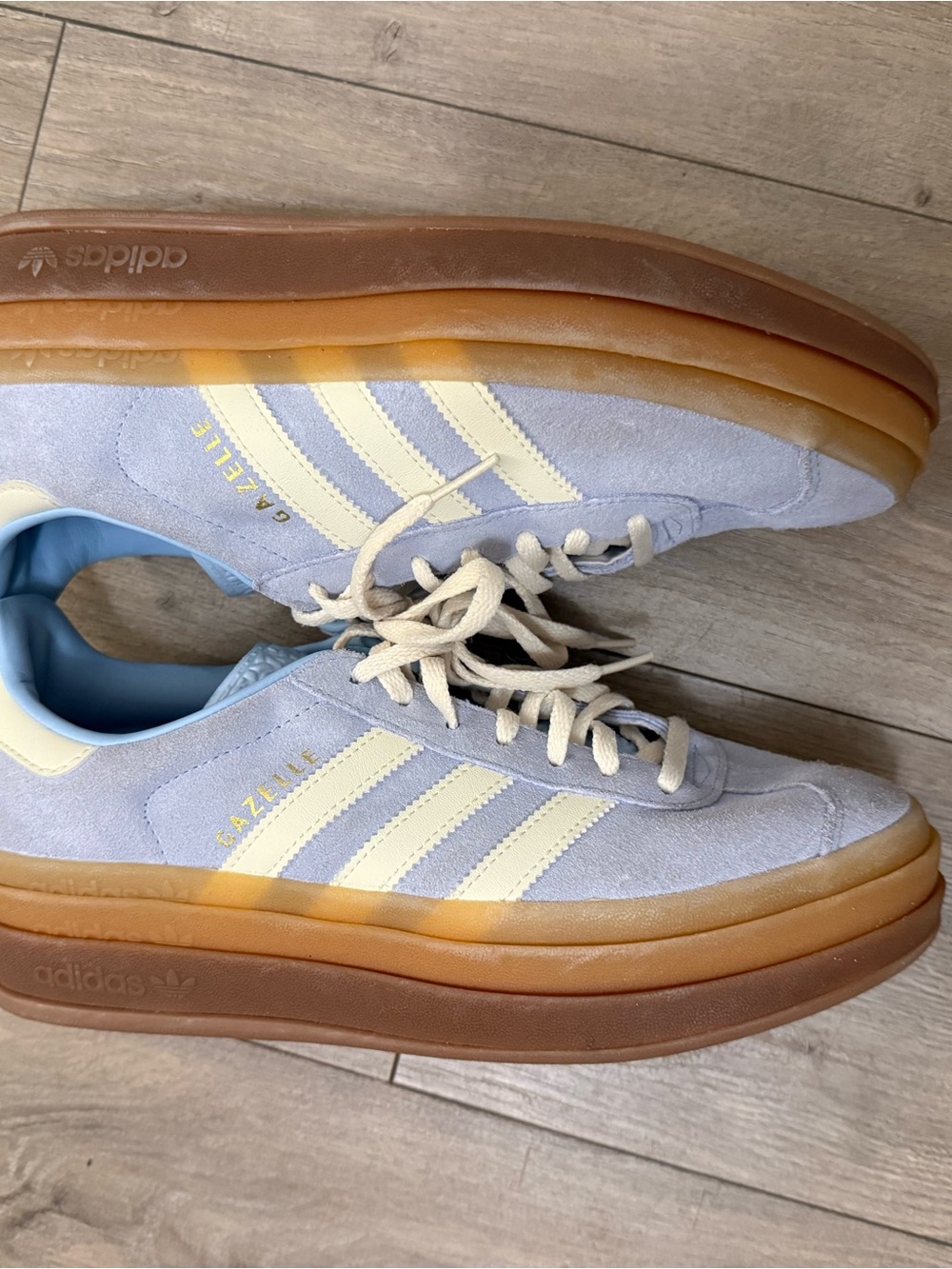 Light Blue Adidas Gazelle size 10 - Picture 2 of 4